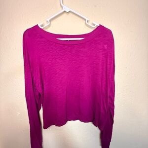 Bobi Women's Medium Fuchsia Long Sleeve Top 100% Cotton